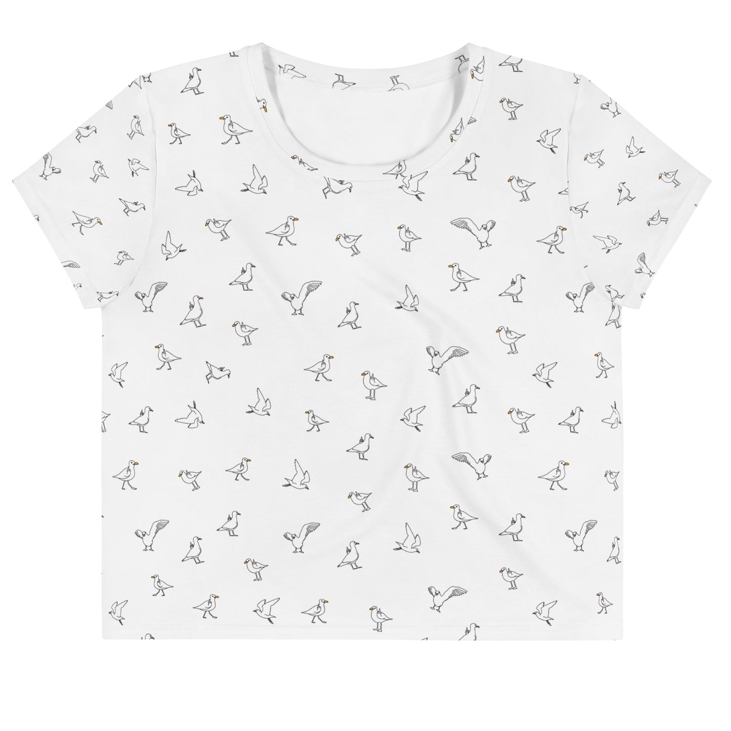 Crop Top - White with pattern