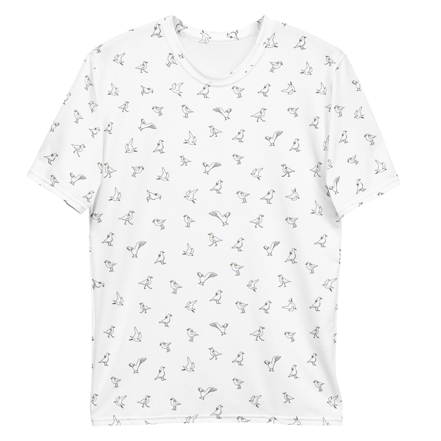 Men's T-Shirt - White with pattern